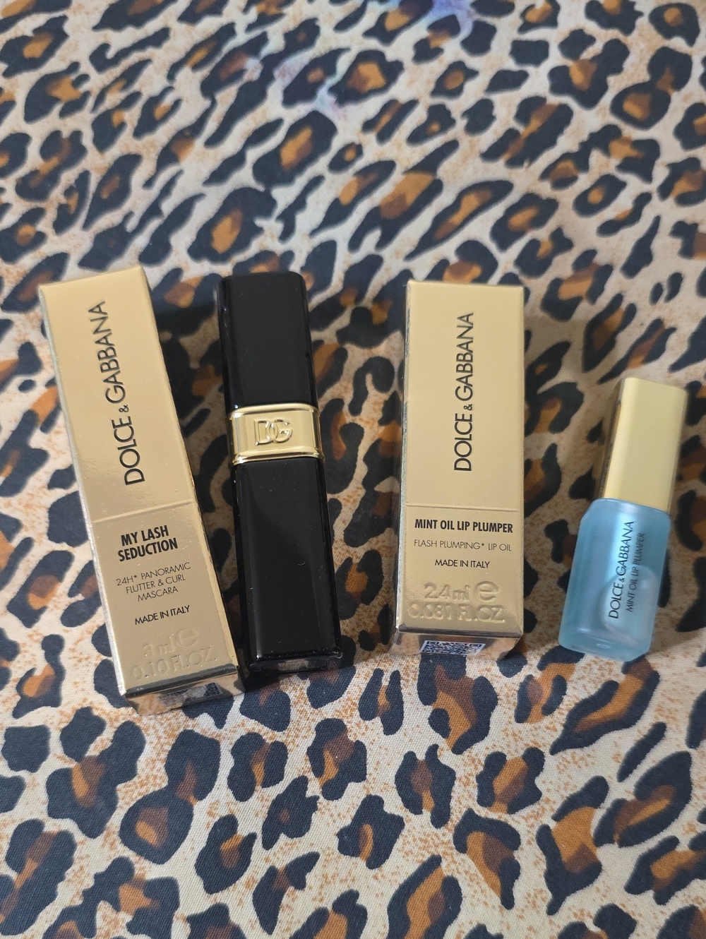 Dolce & Gabbana Black Mascara and Blue Mint Lip Oil Duo